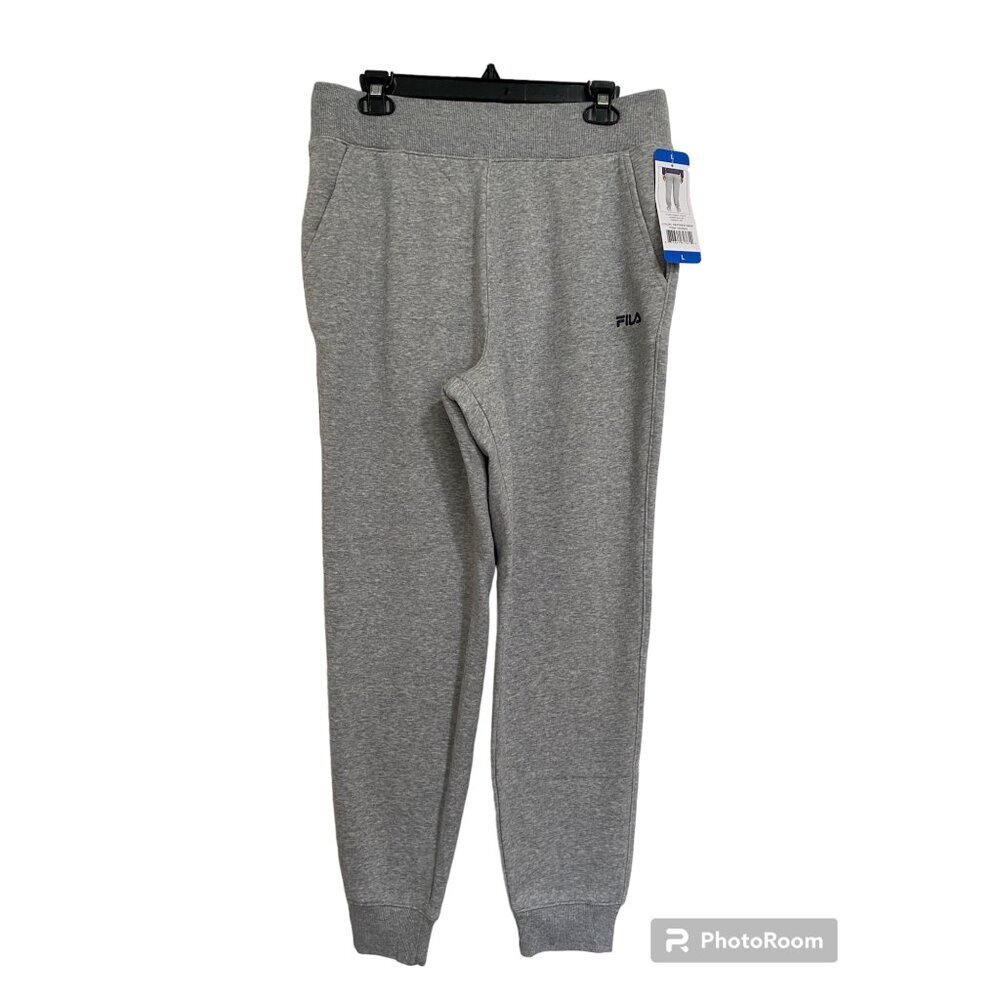 Fila Men's Sweatpants Joggers Black  Size Large Grey